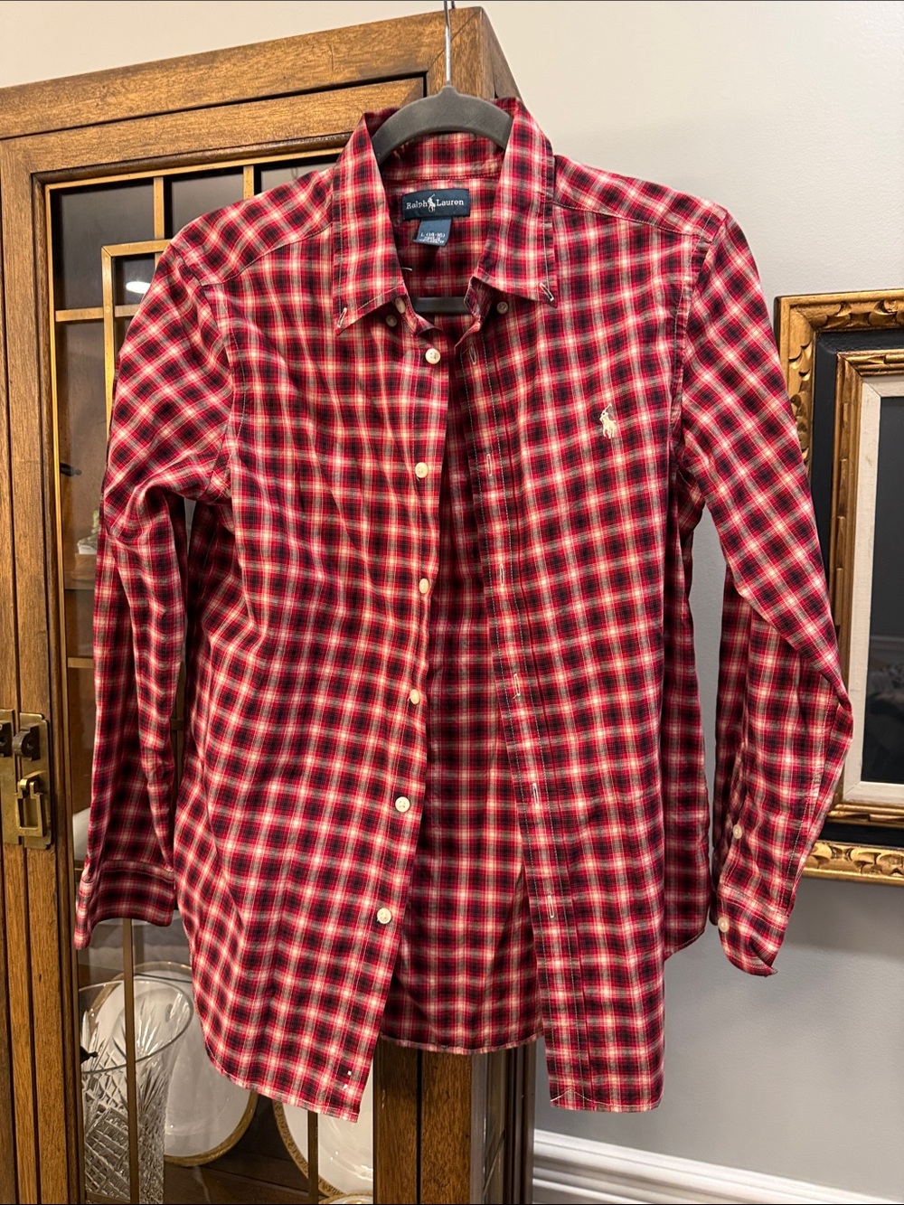 Polo by Ralph Lauren Red Plaid Cotton Button-Down Shirt